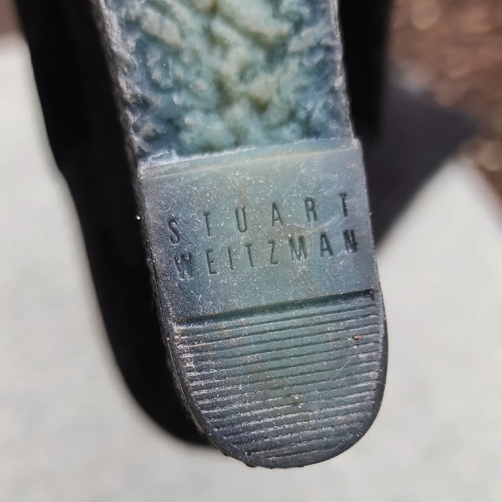 Stuart Weitzman Elegant Black Suede Women's Boots 7 M